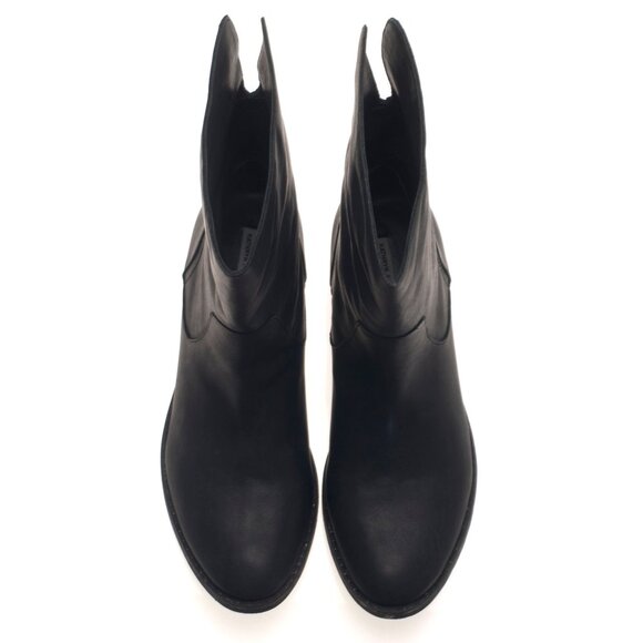 NWOB Charcoal Genuine Leather Riding Combat Flat Boots NYC Designers Handmade - Picture 4 of 16